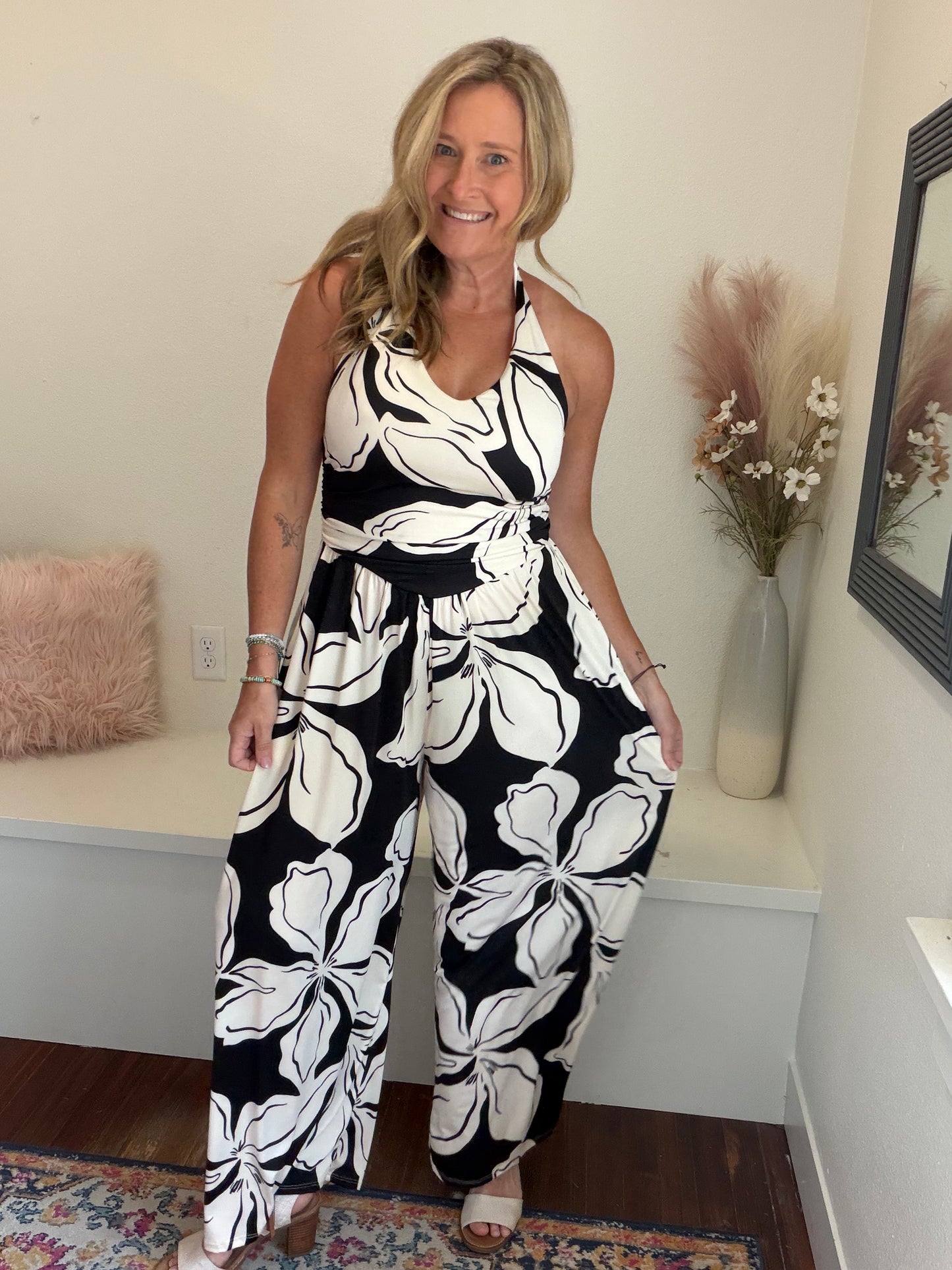 Tropical Halter Jumpsuit