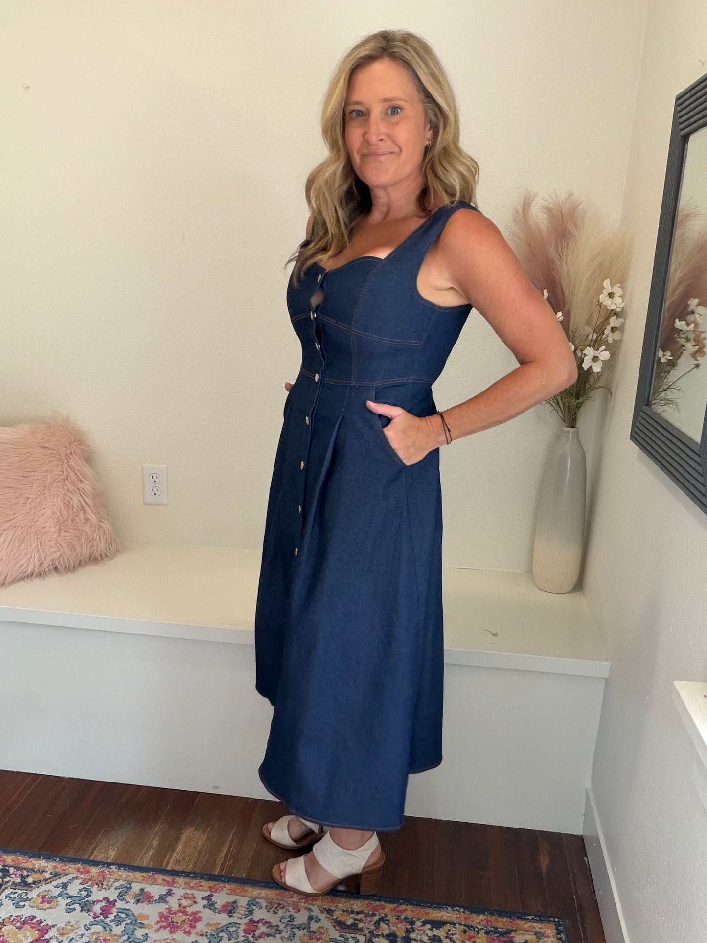 Denim Blue Button Down Dress
