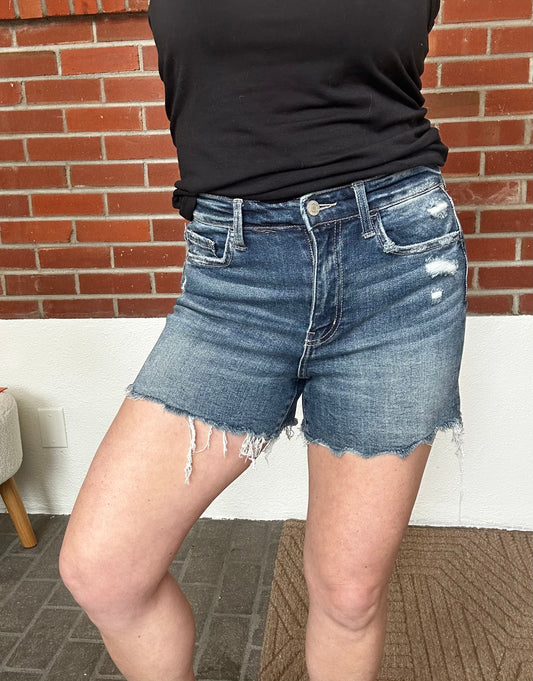 High Rise Denim Shorts - Restocked!