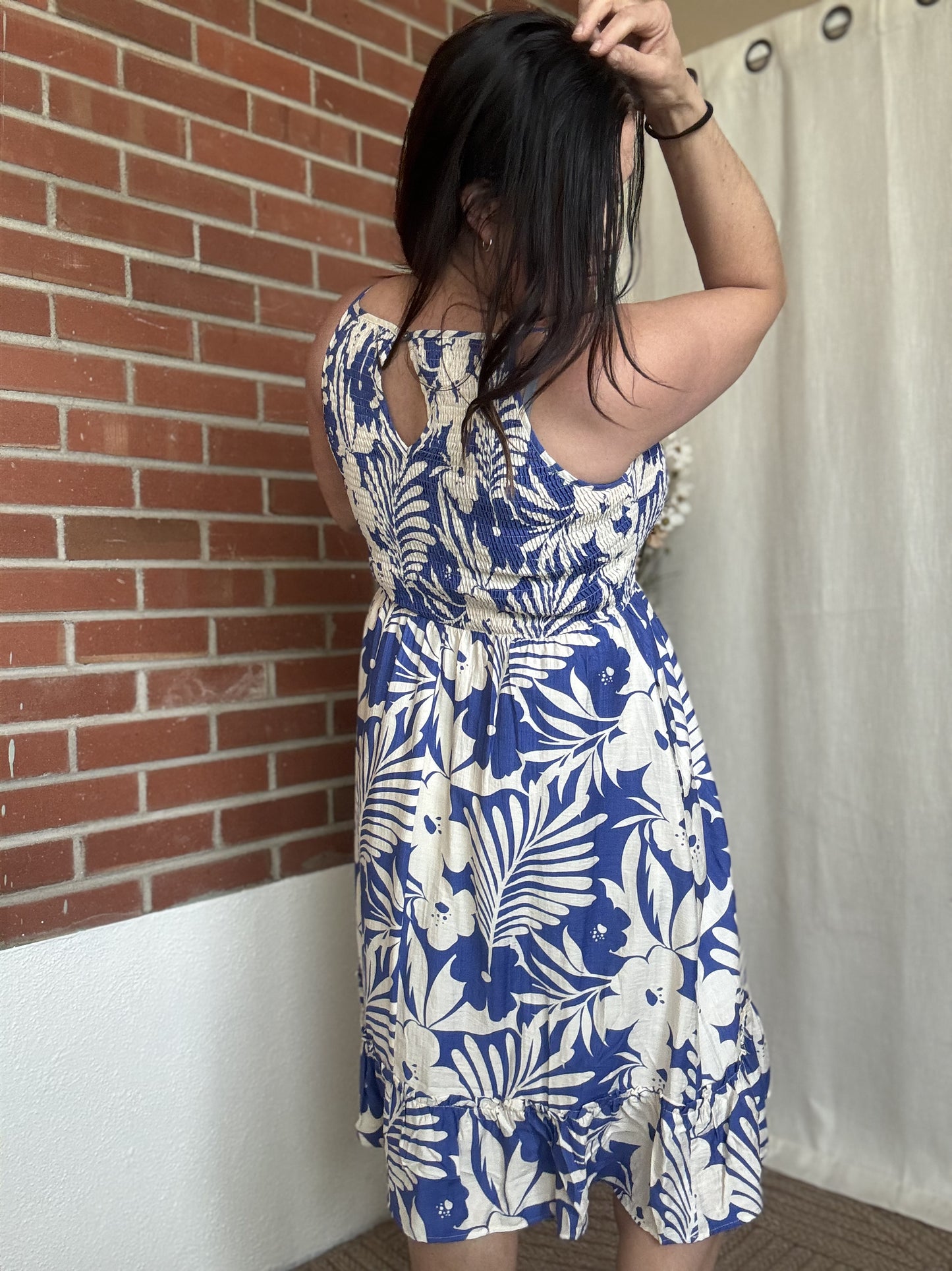 Blue Cami Midi Dress