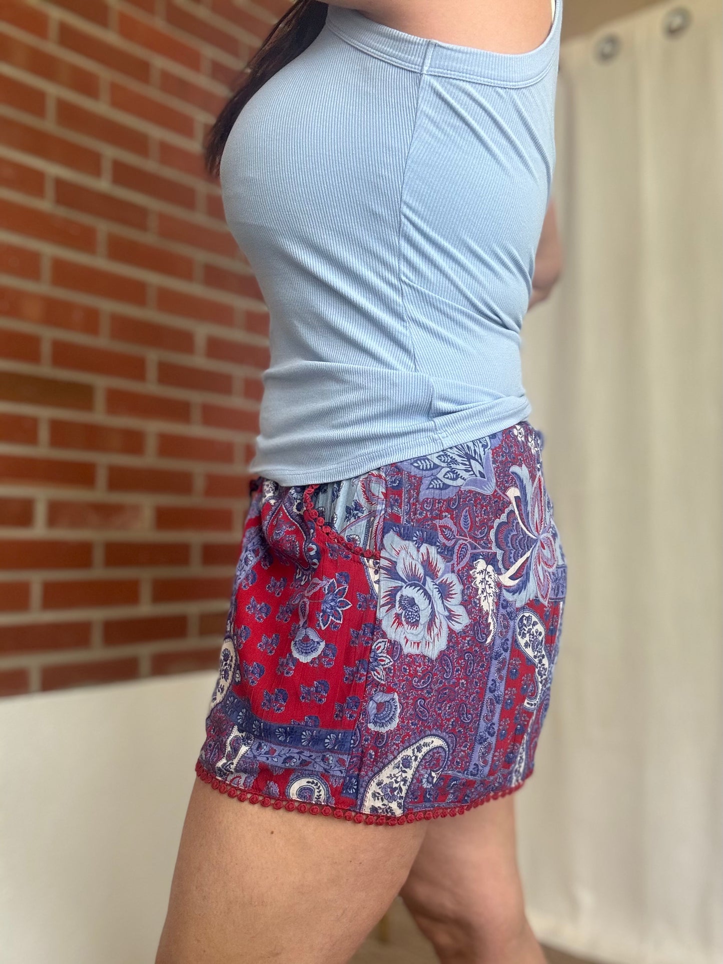 Paisley Patchwork Shorts
