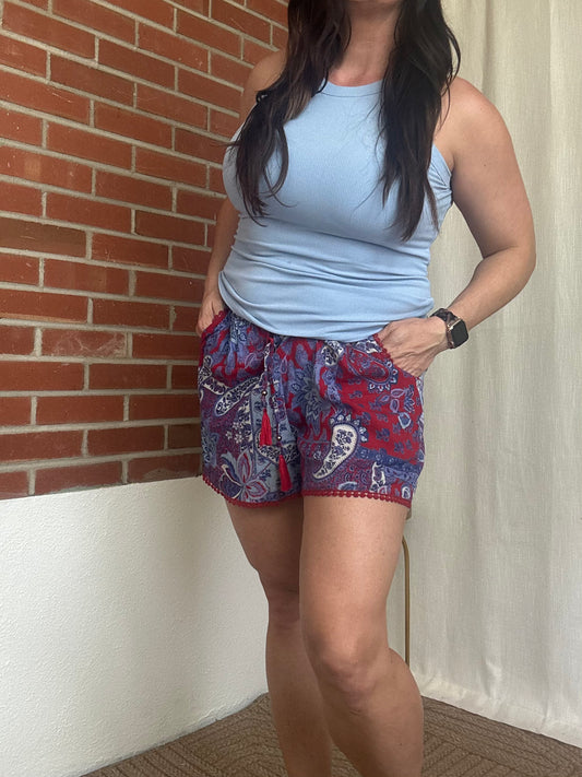 Paisley Patchwork Shorts