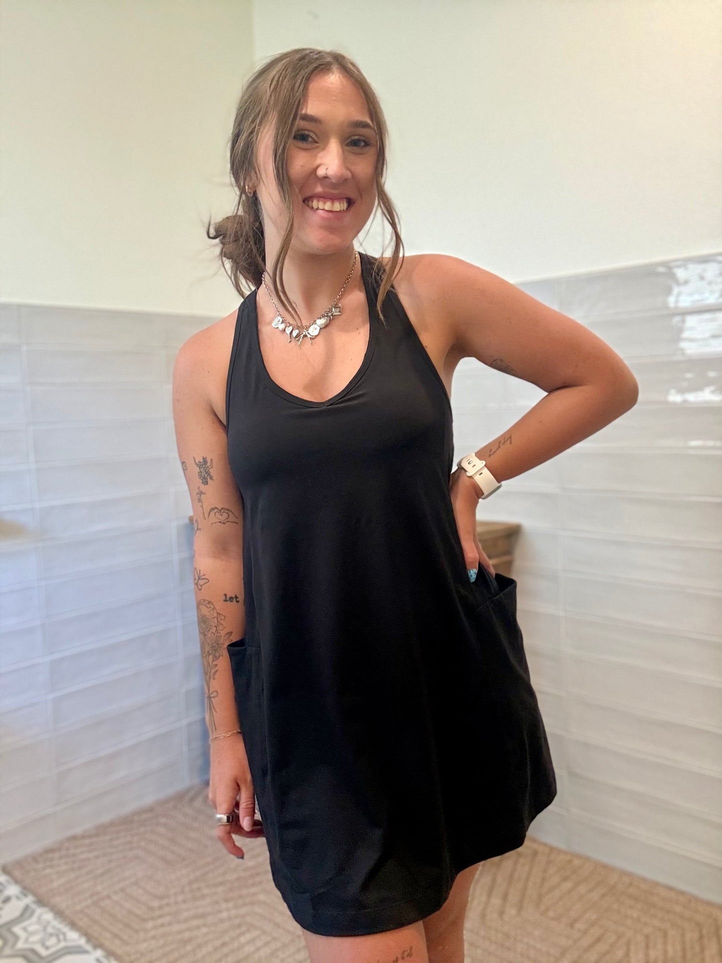 Modal Scuba Romper - Black