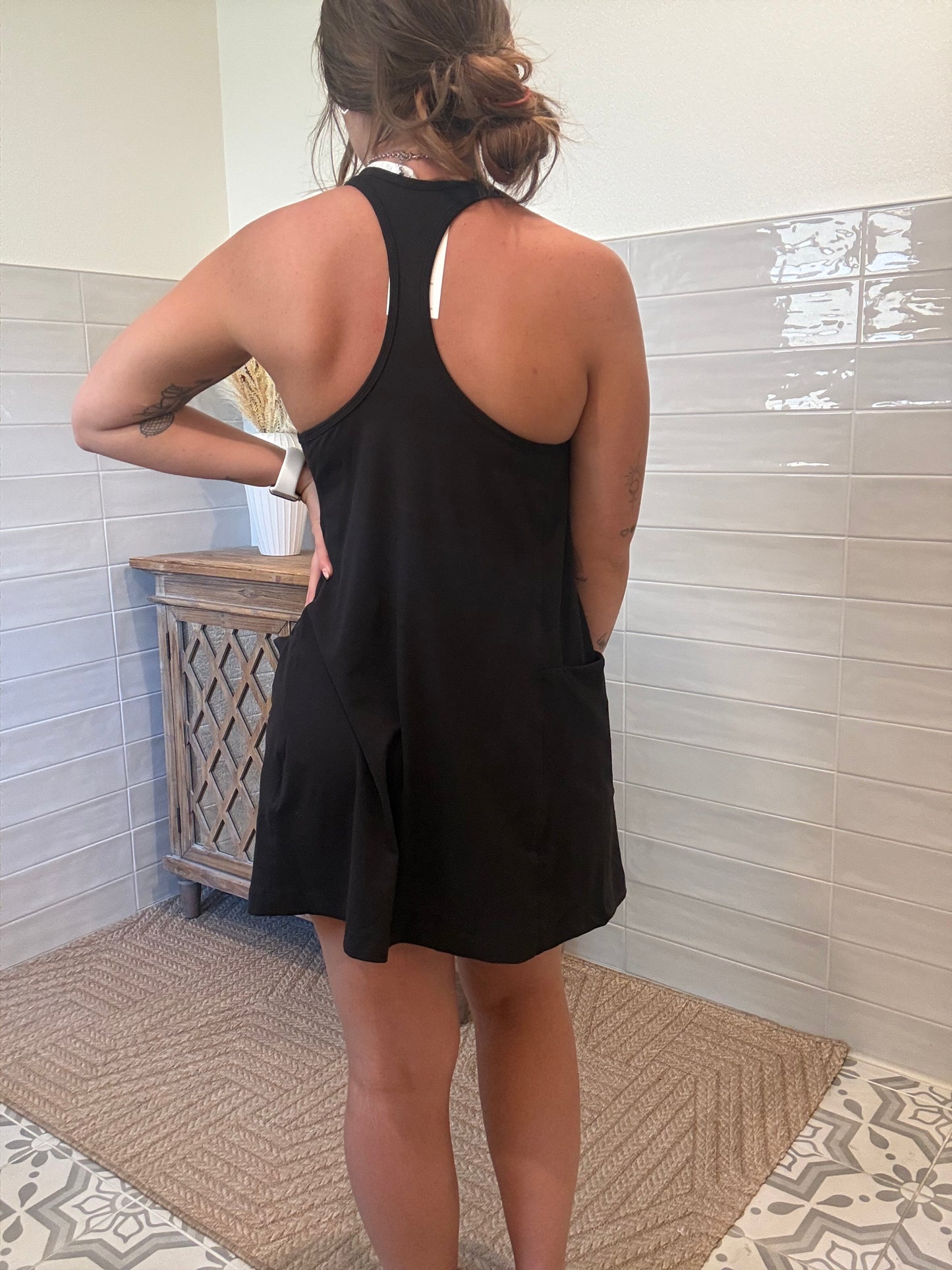 Modal Scuba Romper - Black