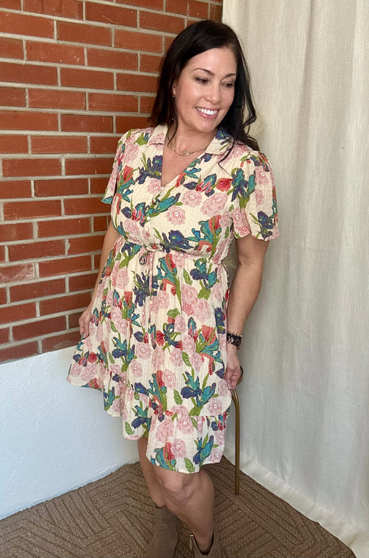 Flutter Short Sleeve Dress