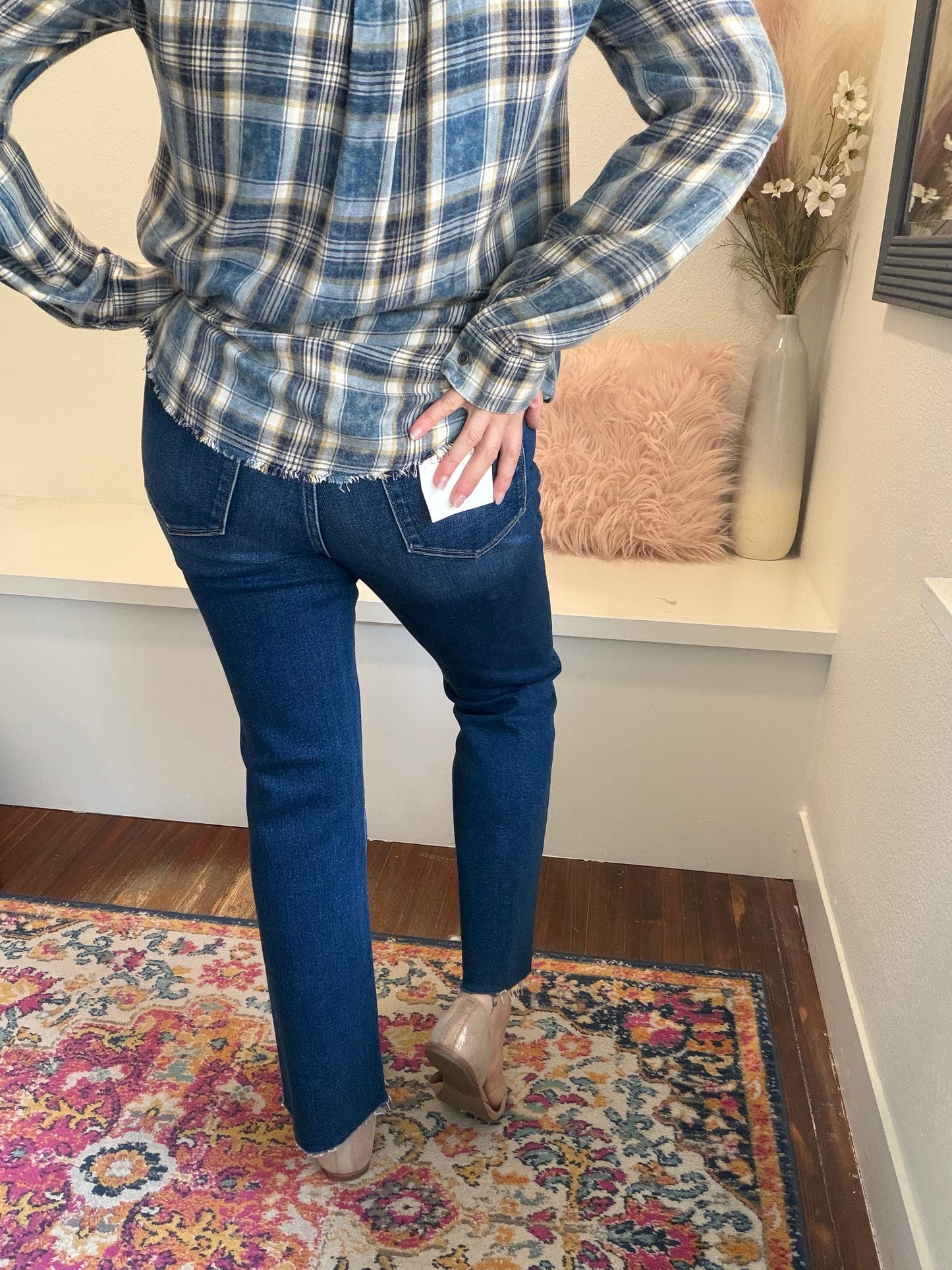 High Rise Dark Wash Bootcut Jeans