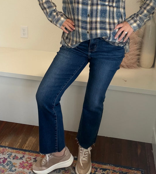 High Rise Dark Wash Bootcut Jeans