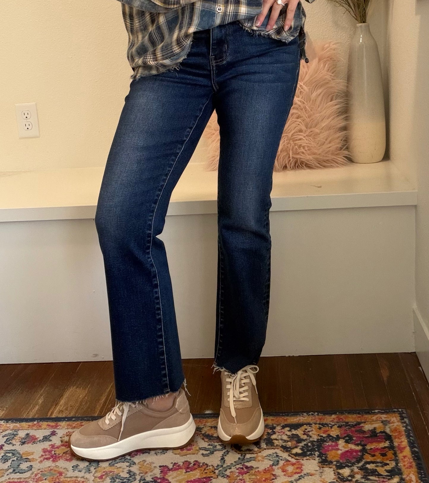 High Rise Dark Wash Bootcut Jeans
