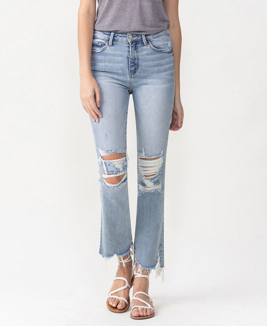 Handy High Rise Crop Flare Jeans