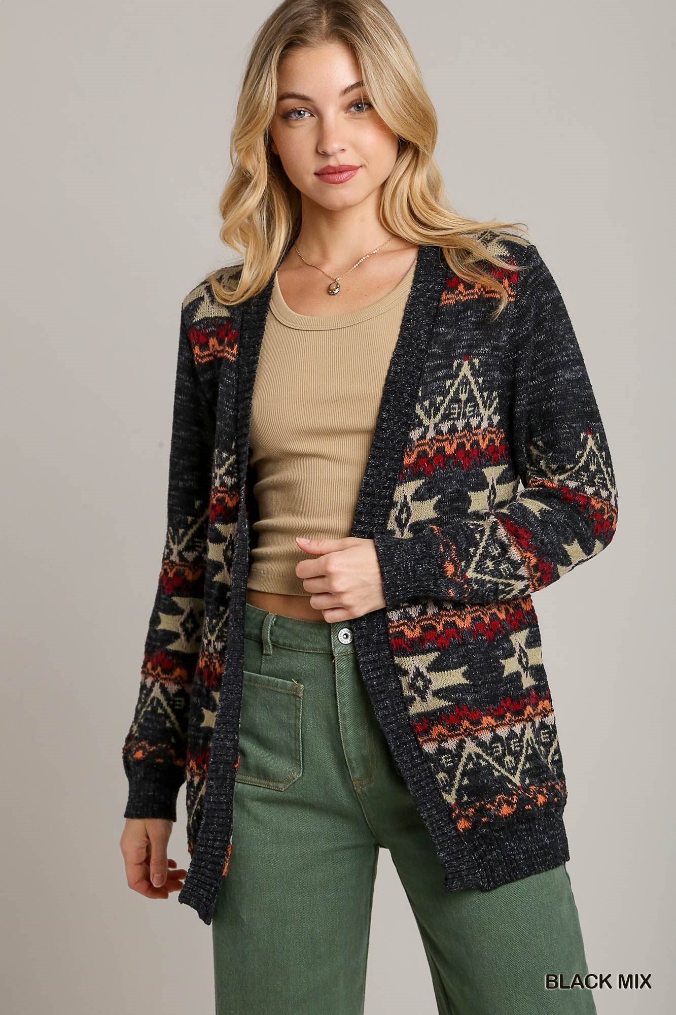 Aztec Cardigan Sweater - Small