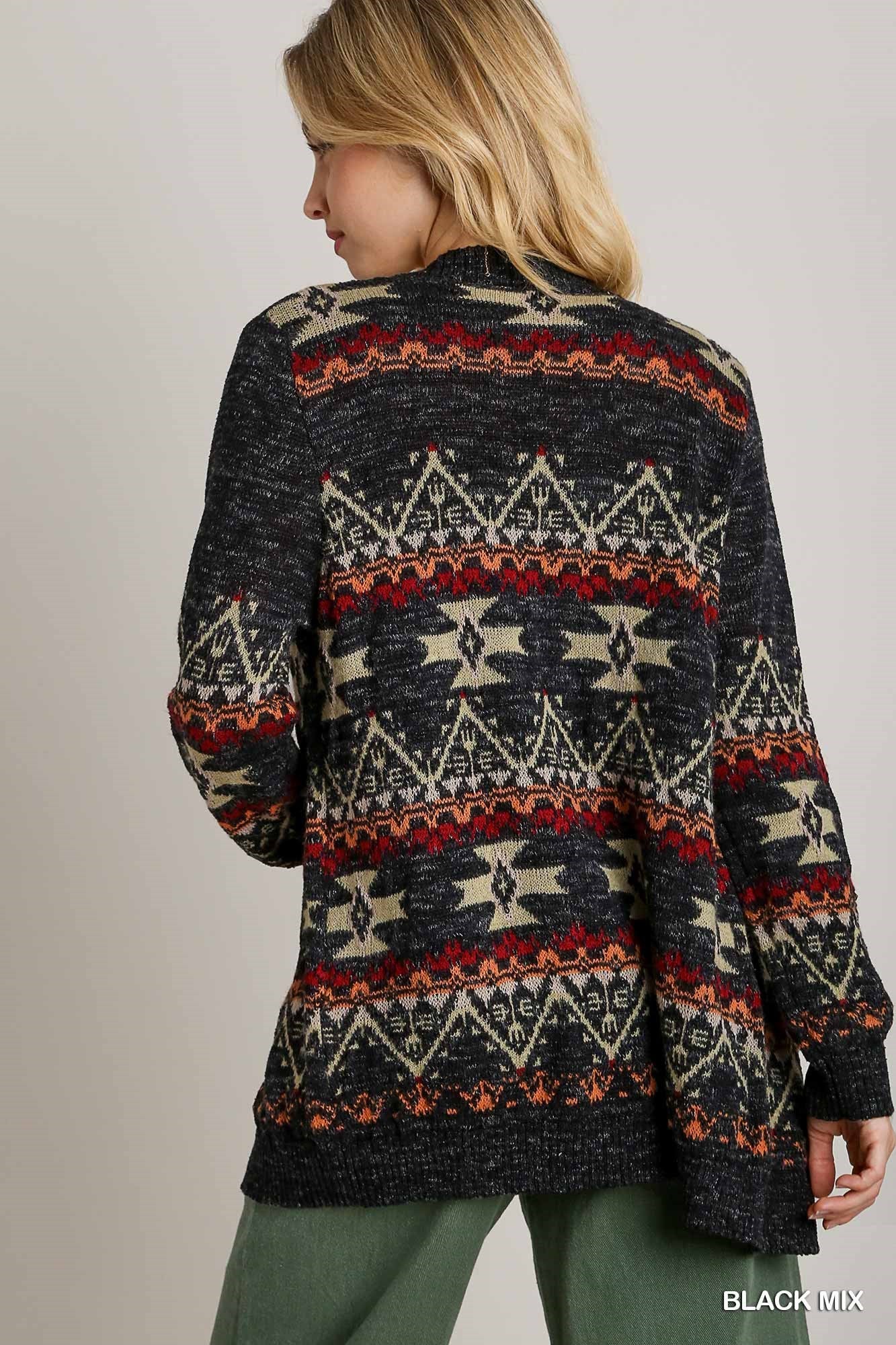 Aztec Cardigan Sweater - Small