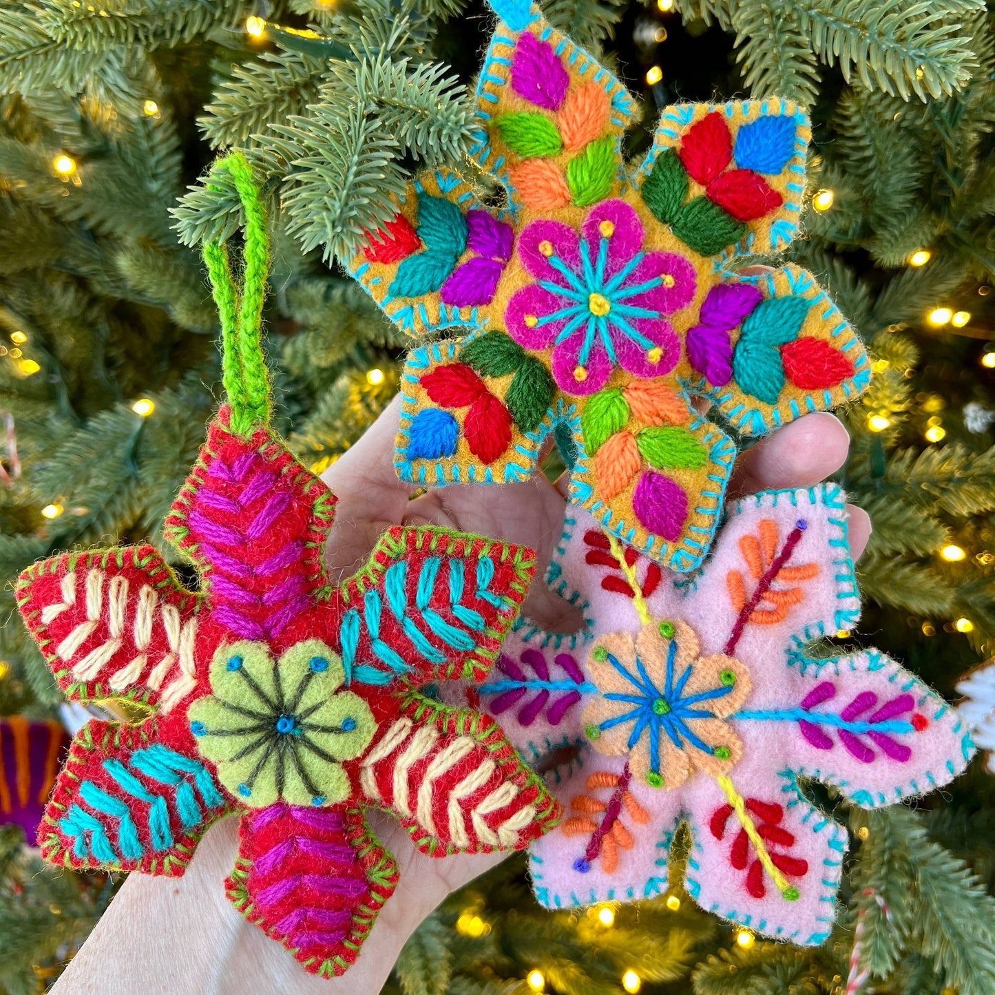 Snowflake Embroidered Ornaments - Ornaments 4 Orphans