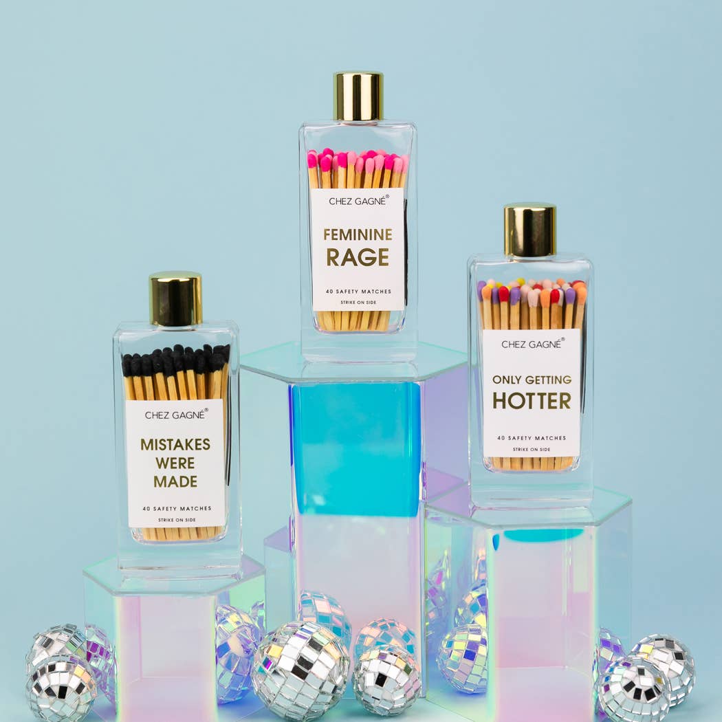 Only Getting Hotter - Glass Bottle Matches - Rainbow