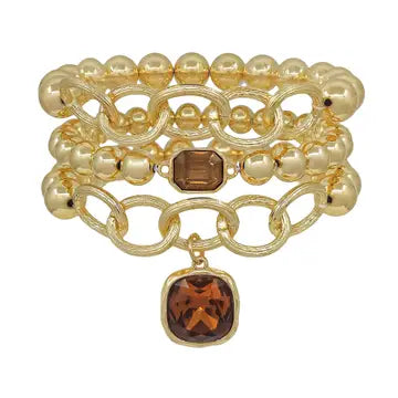Crystal Stone Stretch Bracelets