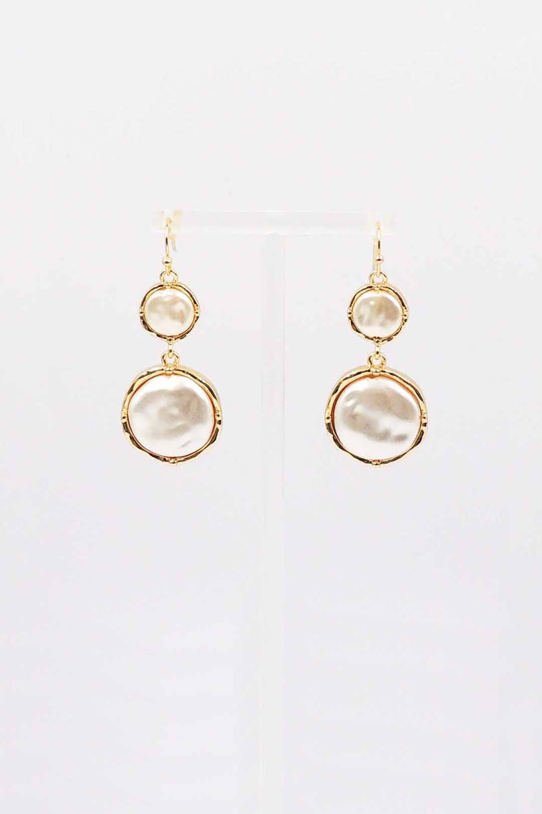 Freshwater Coin Pearl Earrings