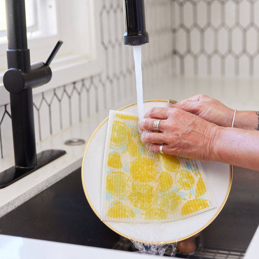 Reusable Sponge-Cloth, Lemon Slices - Set of 2