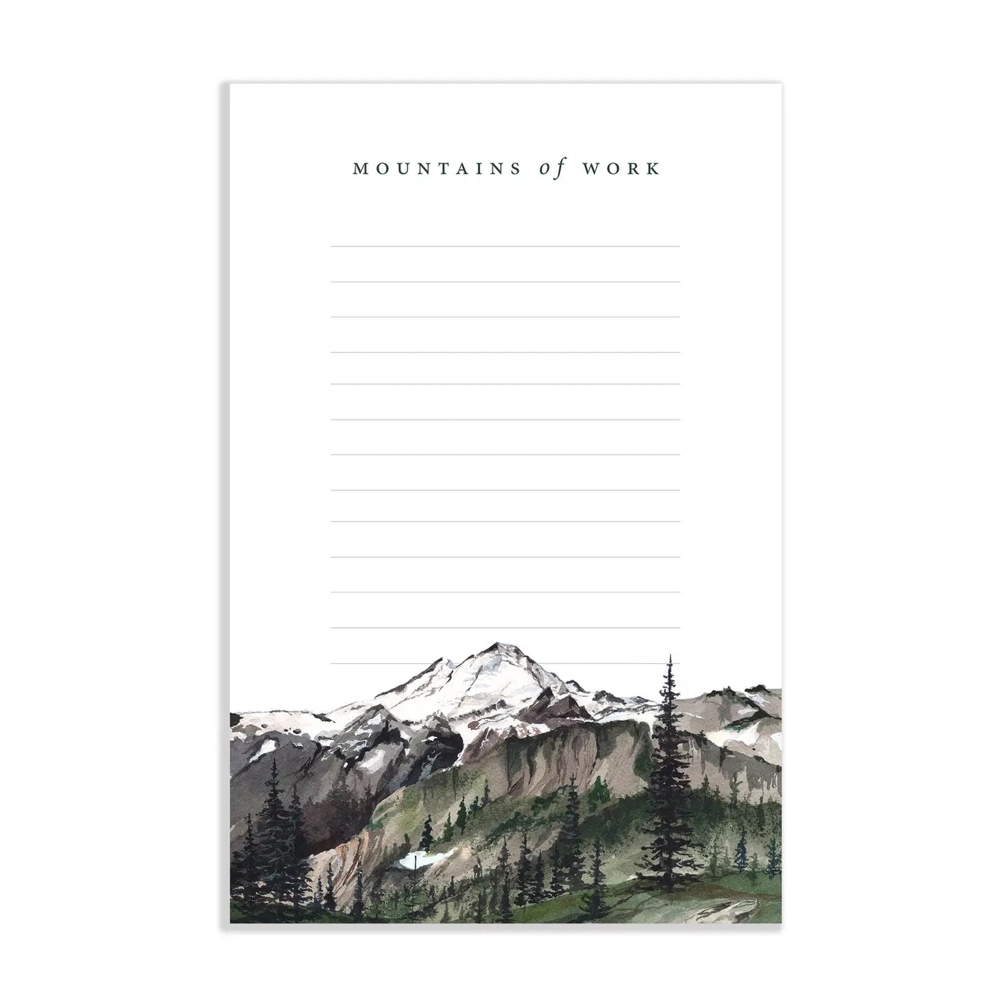 Mountains of Work Notepad