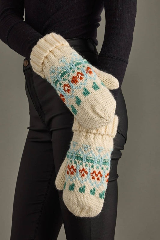 Ivory & Mint Mittens