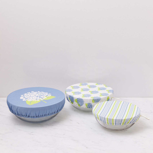 Reusable Dish Covers Set of 3 - Hydrangea