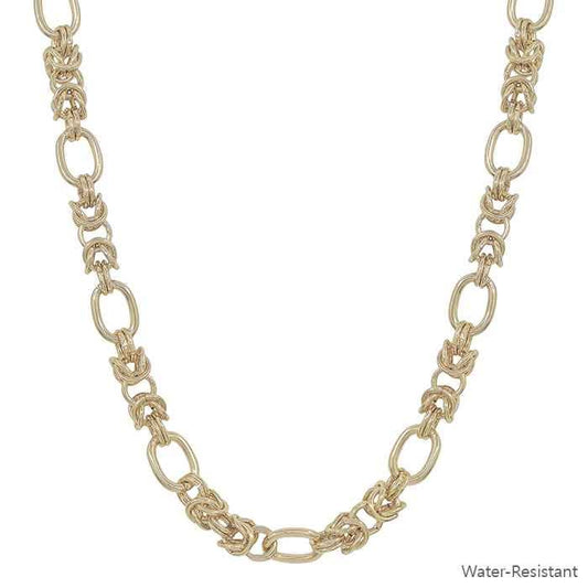 Water Resistant Gold Link Necklace