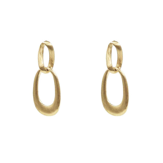 Matte Gold Circle Earrings