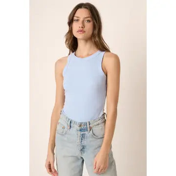 Soft Ribbed Round Neck Tank Tops - Several Colors