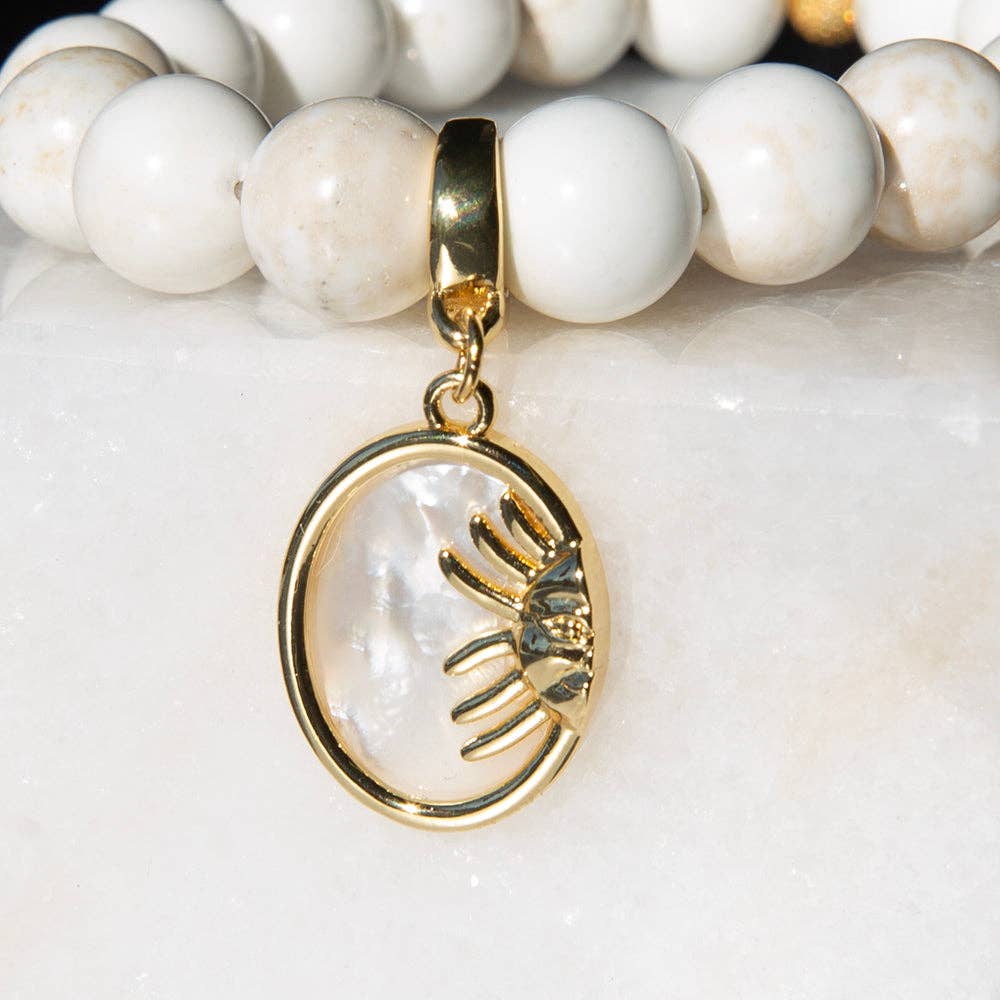 Sun Medallion Charm, Mother of Pearl ☀️ Summer Pick ☀️