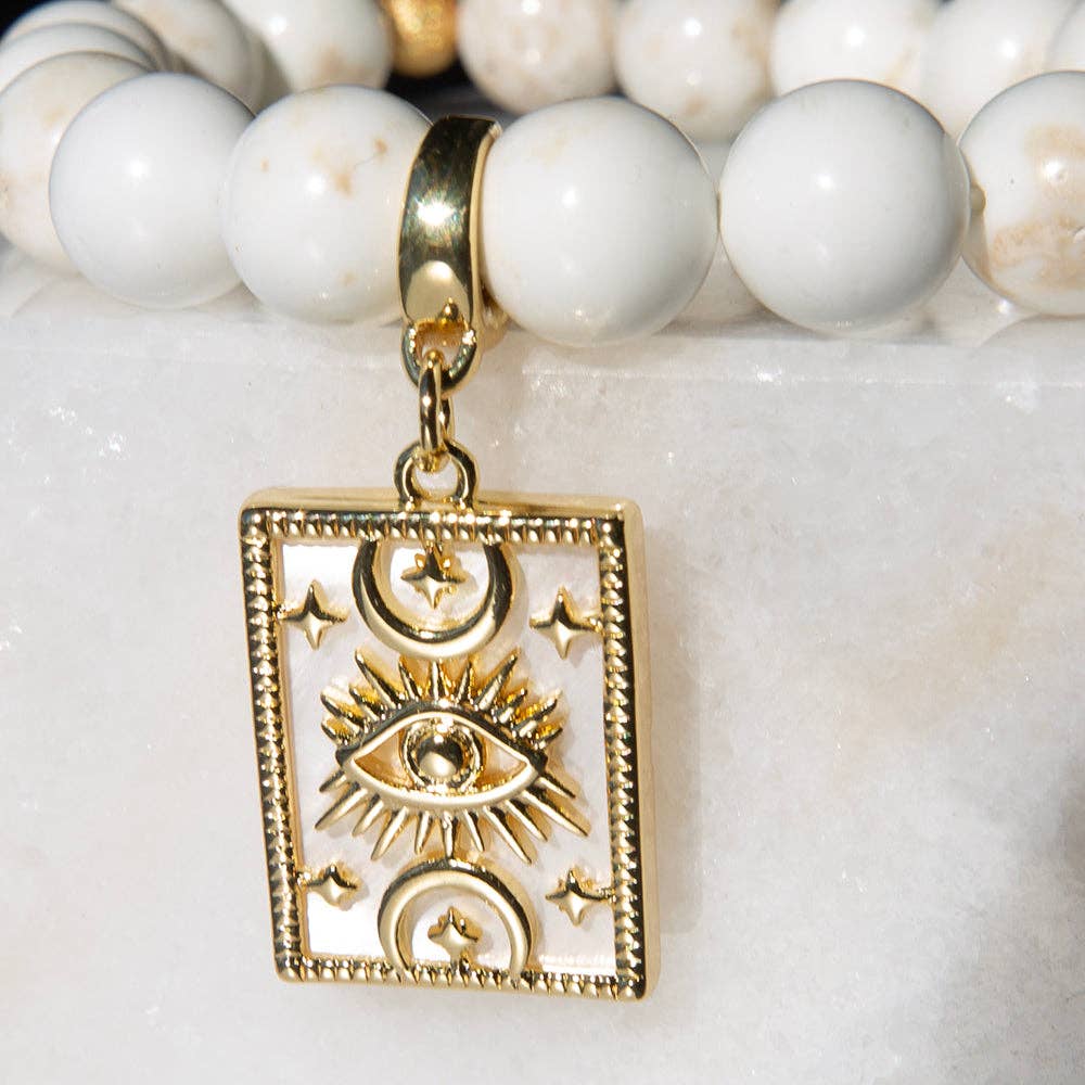 Medallion Charm, Mother of Pearl, Charm Bar