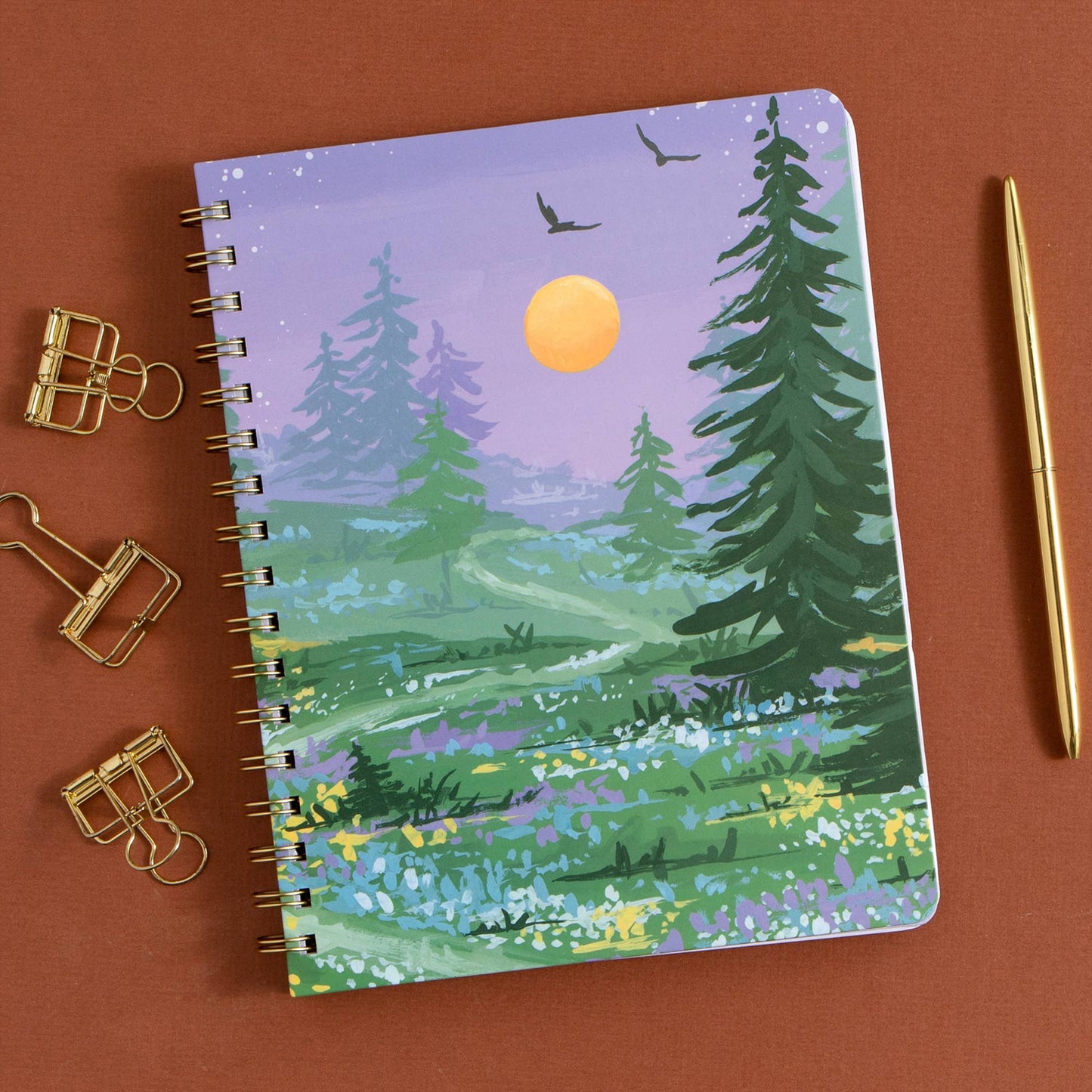 Twilight Garden Spiral Notebook
