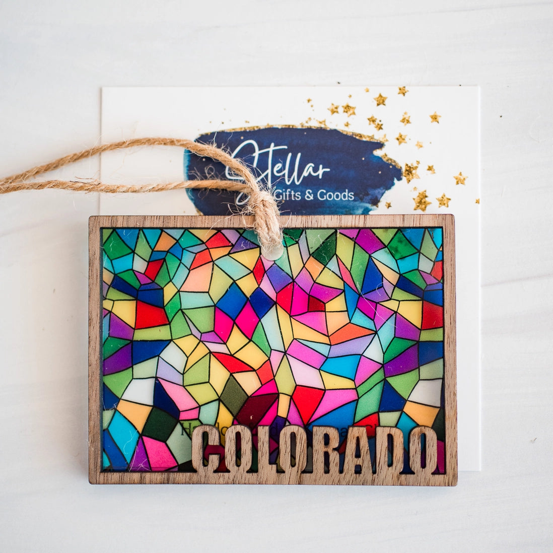 Stained Glass State Holiday Ornaments - Colorado
