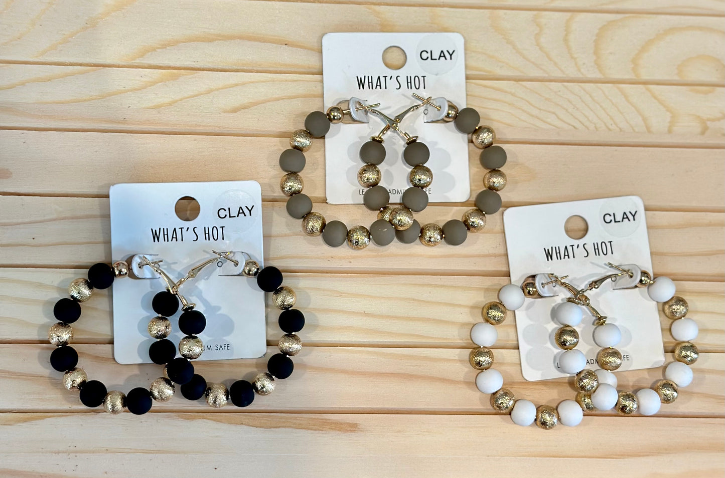 Clay Hoop Earrings - Three Styles