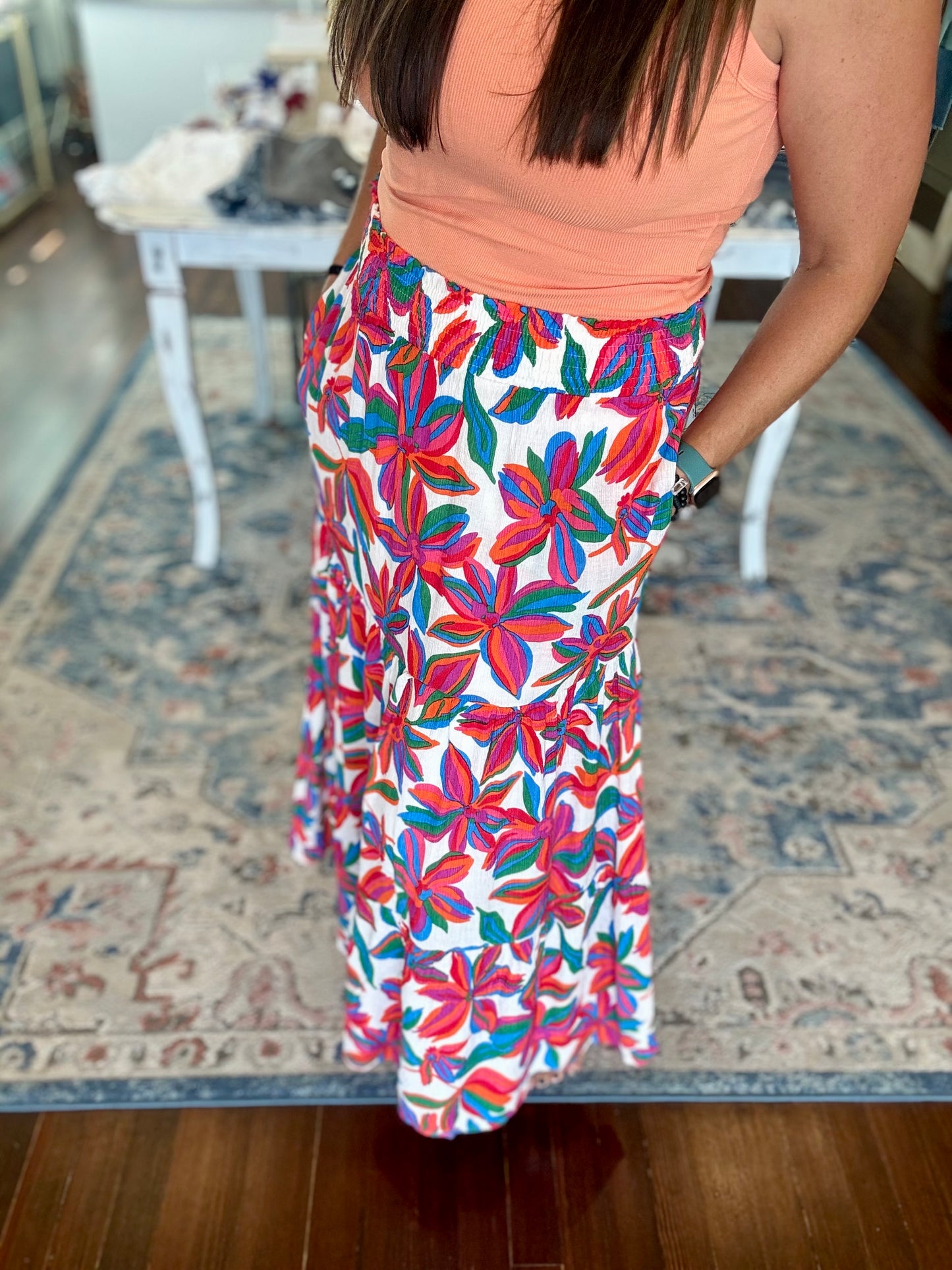 Floral Maxi Skirt - Large