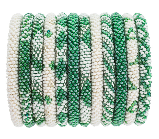 Roll-On® Bracelet Green and White - Shamrock Green Variety