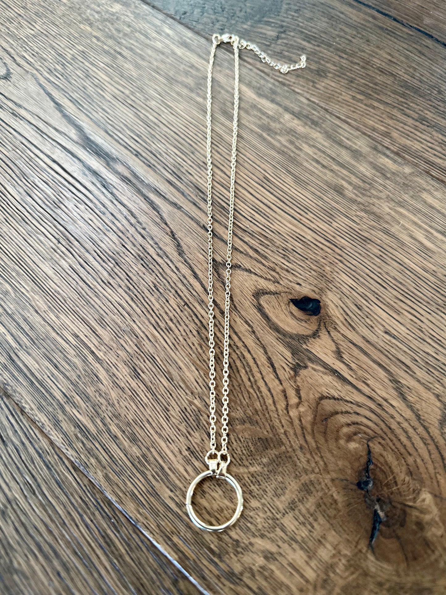 Small Gold Circle Necklace